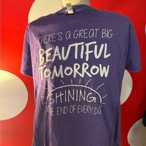 Purple Graphic Tee "Beautiful Tomorrow"